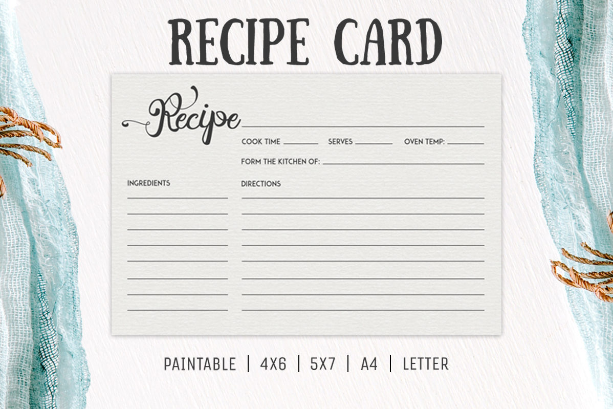 Mac pages templates recipe card